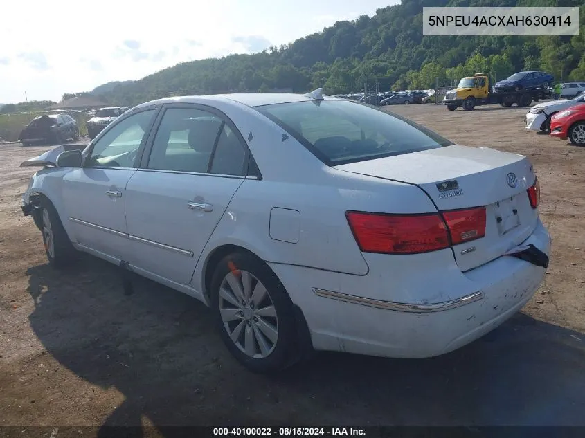 2010 Hyundai Sonata Limited VIN: 5NPEU4ACXAH630414 Lot: 40100022