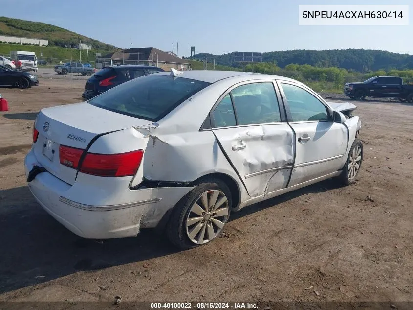 2010 Hyundai Sonata Limited VIN: 5NPEU4ACXAH630414 Lot: 40100022