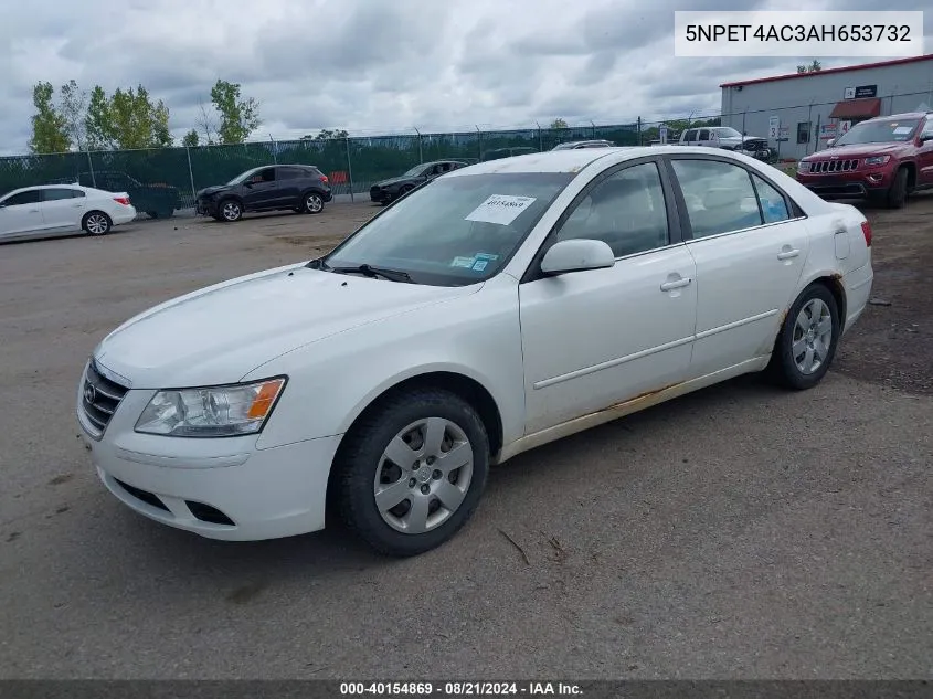 2010 Hyundai Sonata Gls VIN: 5NPET4AC3AH653732 Lot: 40154869