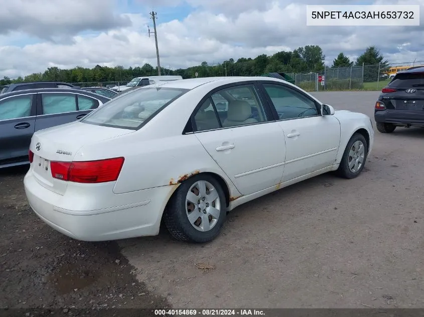 2010 Hyundai Sonata Gls VIN: 5NPET4AC3AH653732 Lot: 40154869