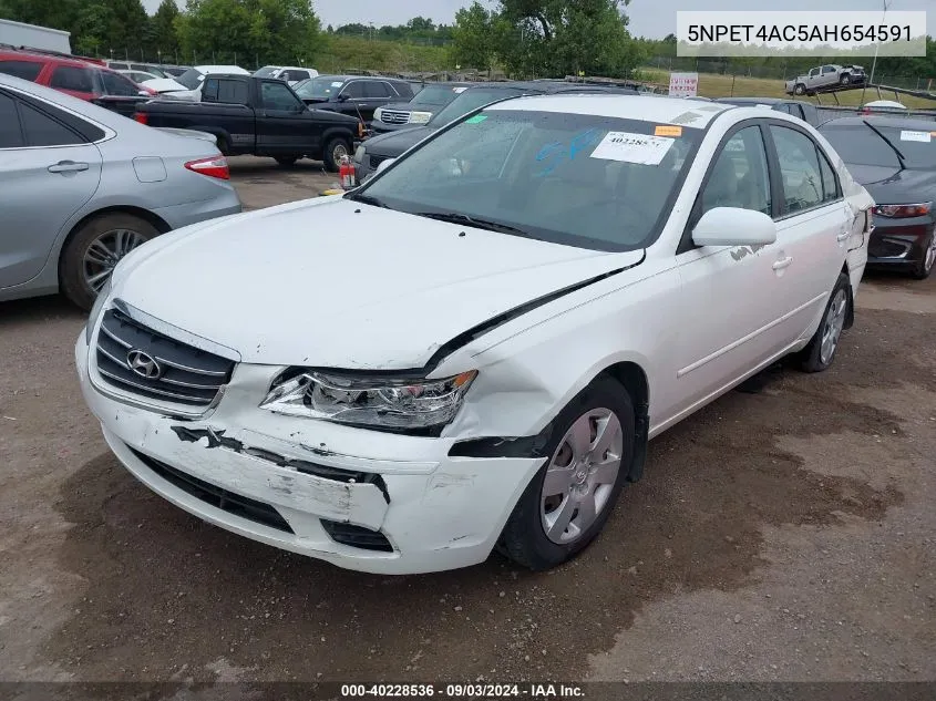 2010 Hyundai Sonata Gls VIN: 5NPET4AC5AH654591 Lot: 40228536