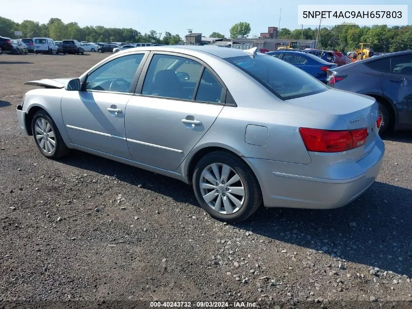 2010 Hyundai Sonata Gls VIN: 5NPET4AC9AH657803 Lot: 40243732