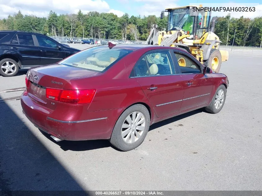 2010 Hyundai Sonata Se/Limited VIN: 5NPEU4AF9AH603263 Lot: 40266527