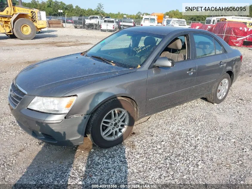 2010 Hyundai Sonata Gls VIN: 5NPET4AC6AH606095 Lot: 40315358