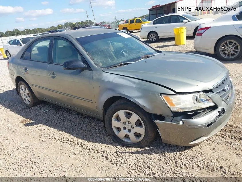 2010 Hyundai Sonata Gls VIN: 5NPET4ACXAH652576 Lot: 40647861