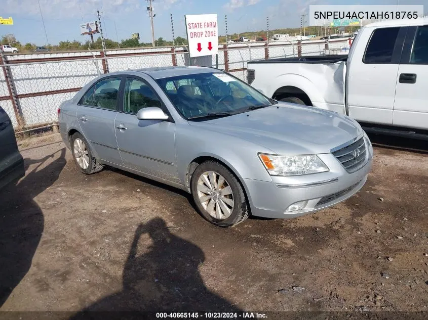 2010 Hyundai Sonata Limited VIN: 5NPEU4AC1AH618765 Lot: 40665145