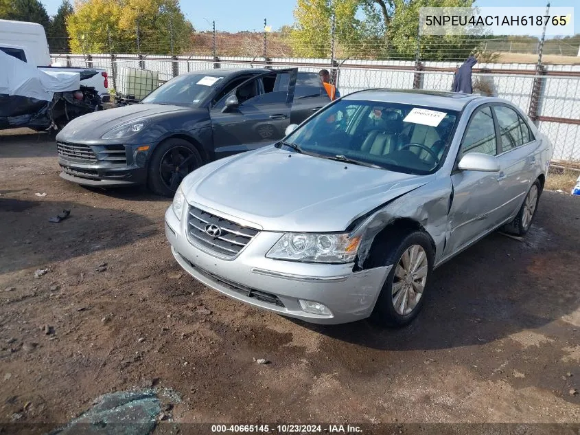 2010 Hyundai Sonata Limited VIN: 5NPEU4AC1AH618765 Lot: 40665145