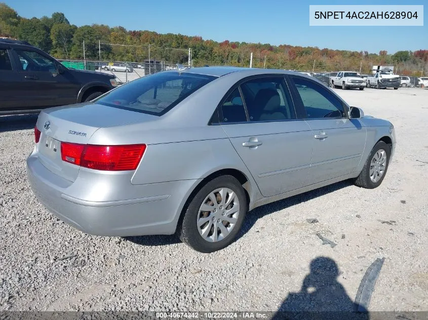 2010 Hyundai Sonata Gls VIN: 5NPET4AC2AH628904 Lot: 40674342