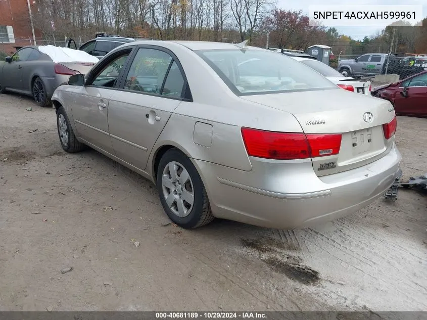 2010 Hyundai Sonata Gls VIN: 5NPET4ACXAH599961 Lot: 40681189