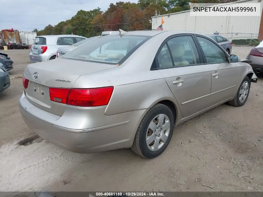 2010 Hyundai Sonata Gls VIN: 5NPET4ACXAH599961 Lot: 40681189