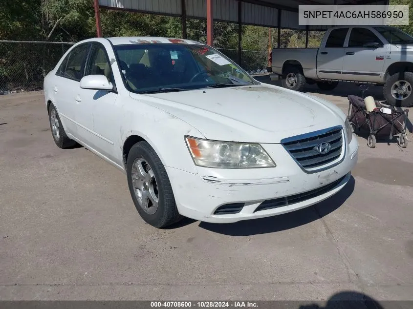 2010 Hyundai Sonata Gls VIN: 5NPET4AC6AH586950 Lot: 40708600