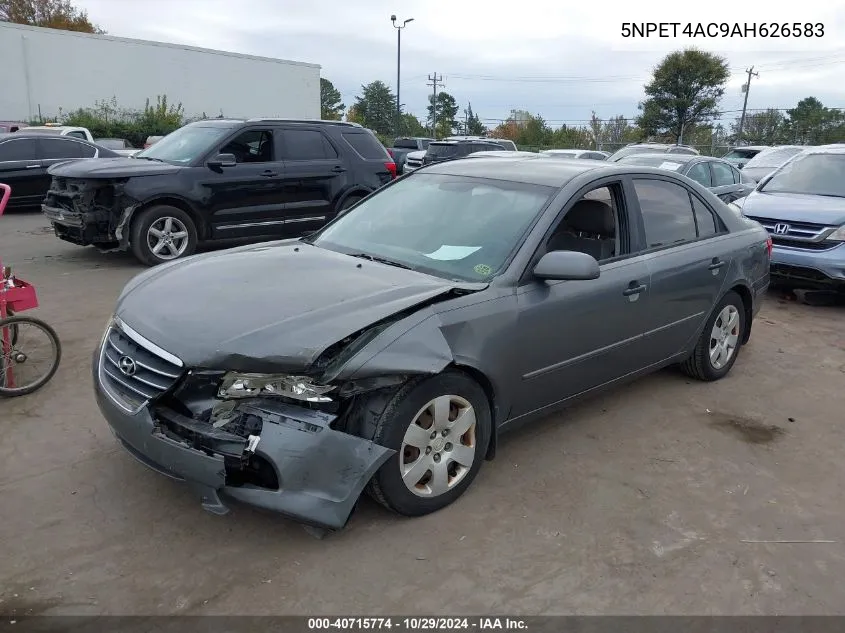 2010 Hyundai Sonata Gls VIN: 5NPET4AC9AH626583 Lot: 40715774