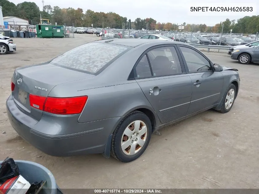 2010 Hyundai Sonata Gls VIN: 5NPET4AC9AH626583 Lot: 40715774