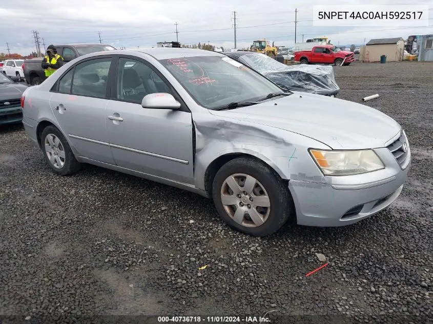 2010 Hyundai Sonata Gls VIN: 5NPET4AC0AH592517 Lot: 40736718