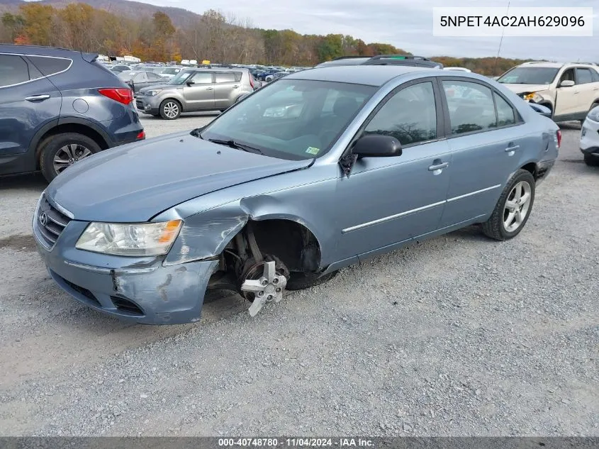 2010 Hyundai Sonata Gls VIN: 5NPET4AC2AH629096 Lot: 40748780