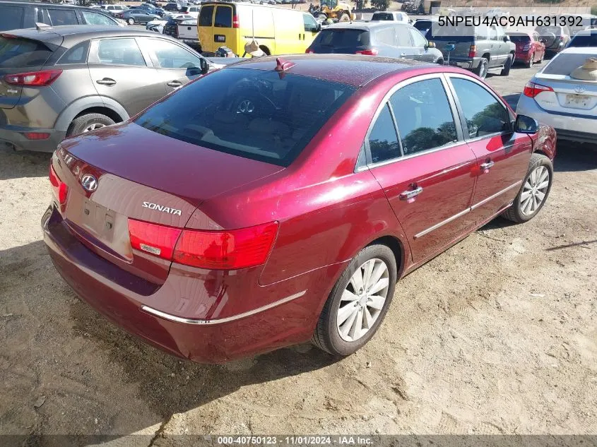 2010 Hyundai Sonata Limited VIN: 5NPEU4AC9AH631392 Lot: 40750123