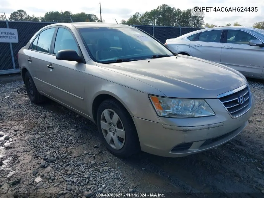 2010 Hyundai Sonata Gls VIN: 5NPET4AC6AH624435 Lot: 40783627