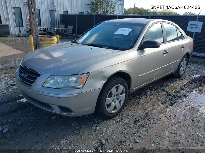 2010 Hyundai Sonata Gls VIN: 5NPET4AC6AH624435 Lot: 40783627