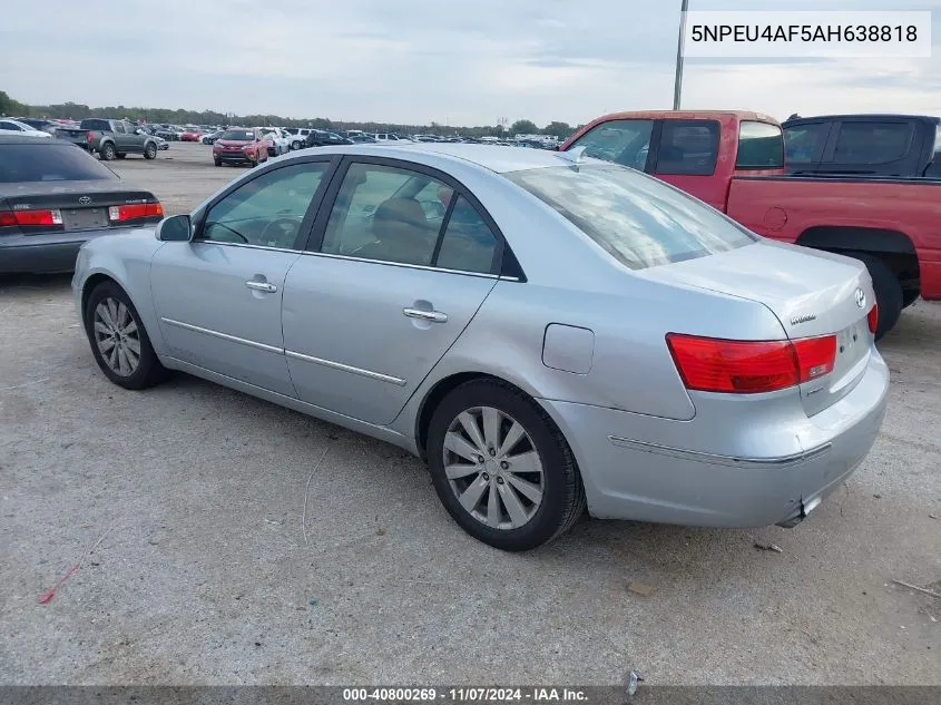 2010 Hyundai Sonata Limited V6 VIN: 5NPEU4AF5AH638818 Lot: 40800269