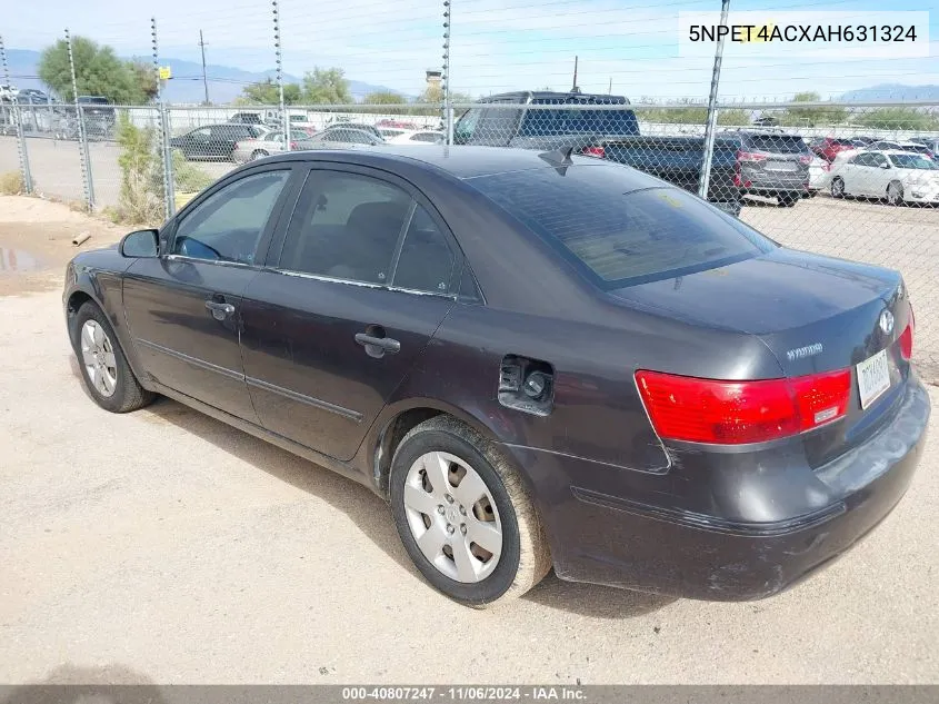 2010 Hyundai Sonata Gls VIN: 5NPET4ACXAH631324 Lot: 40807247