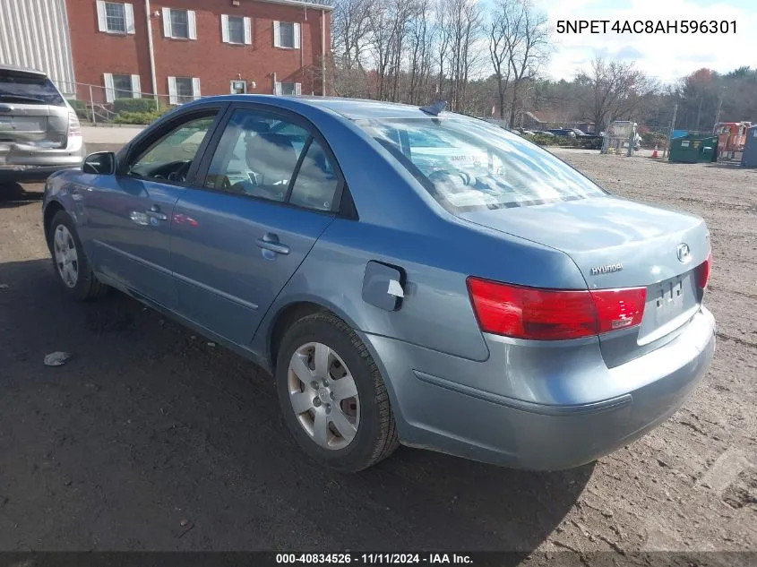 2010 Hyundai Sonata Gls VIN: 5NPET4AC8AH596301 Lot: 40834526