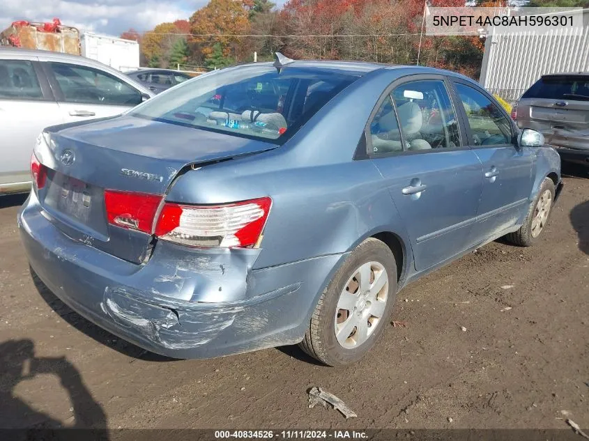 2010 Hyundai Sonata Gls VIN: 5NPET4AC8AH596301 Lot: 40834526