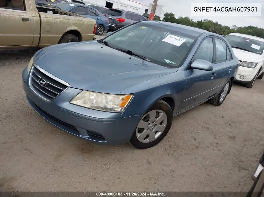 2010 Hyundai Sonata Gls VIN: 5NPET4AC5AH607951 Lot: 40906183