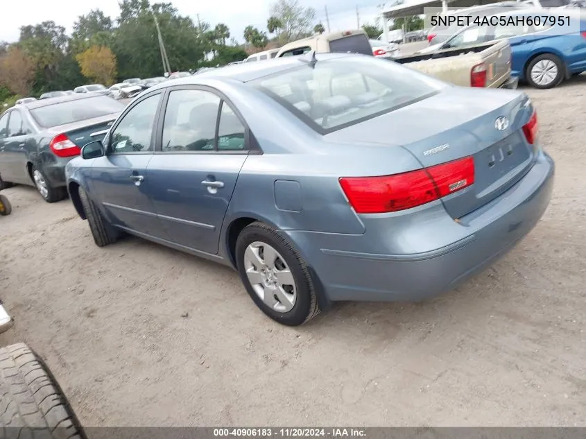 2010 Hyundai Sonata Gls VIN: 5NPET4AC5AH607951 Lot: 40906183