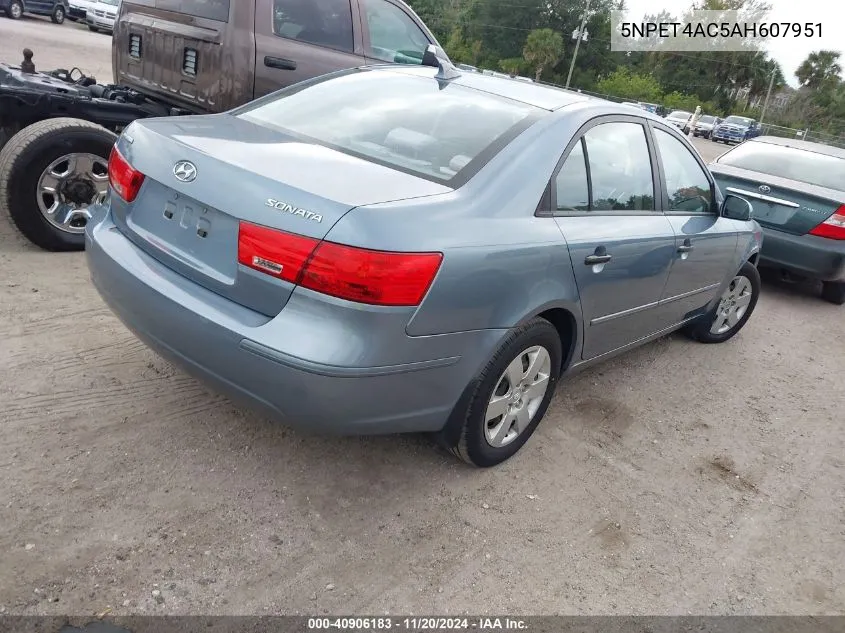 2010 Hyundai Sonata Gls VIN: 5NPET4AC5AH607951 Lot: 40906183