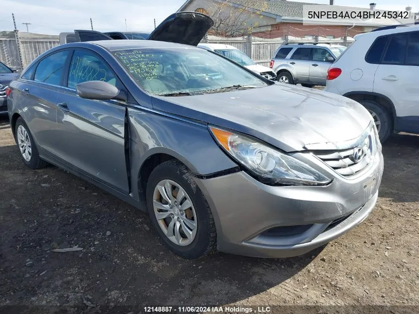 2011 Hyundai Sonata Gls VIN: 5NPEB4AC4BH245342 Lot: 12148887