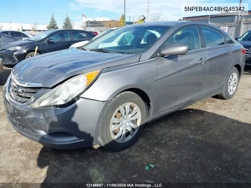 2011 Hyundai Sonata Gls VIN: 5NPEB4AC4BH245342 Lot: 12148887