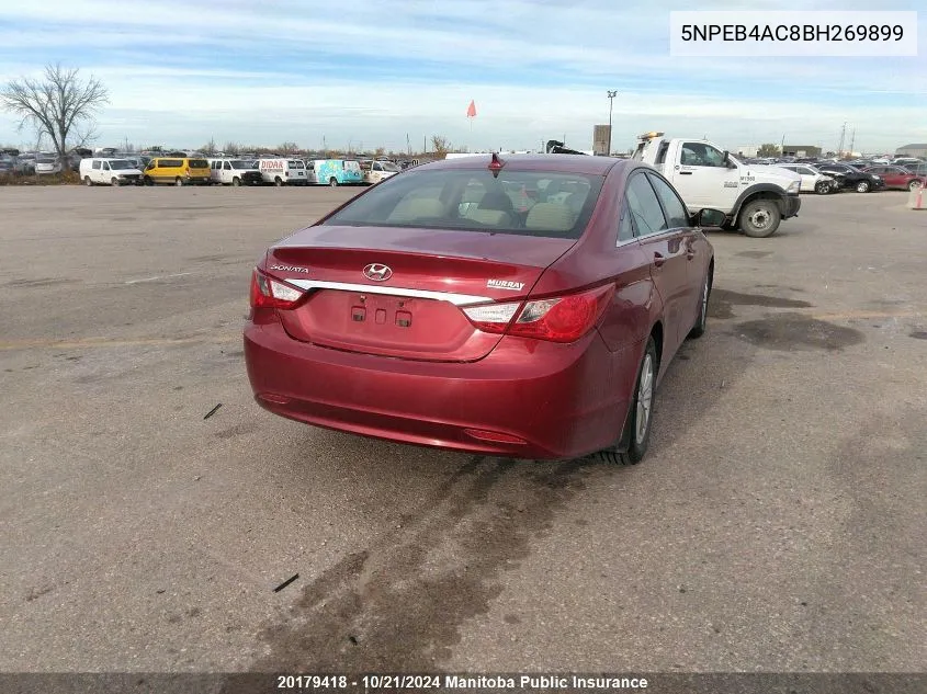 2011 Hyundai Sonata Gls VIN: 5NPEB4AC8BH269899 Lot: 20179418