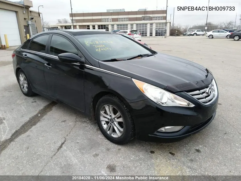 2011 Hyundai Sonata Gls VIN: 5NPEB4AC1BH009733 Lot: 20184028