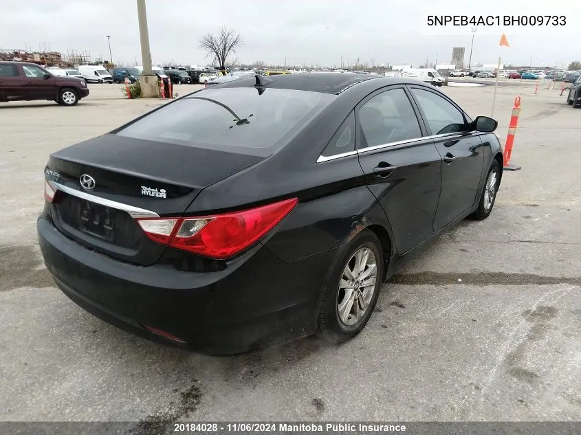 2011 Hyundai Sonata Gls VIN: 5NPEB4AC1BH009733 Lot: 20184028