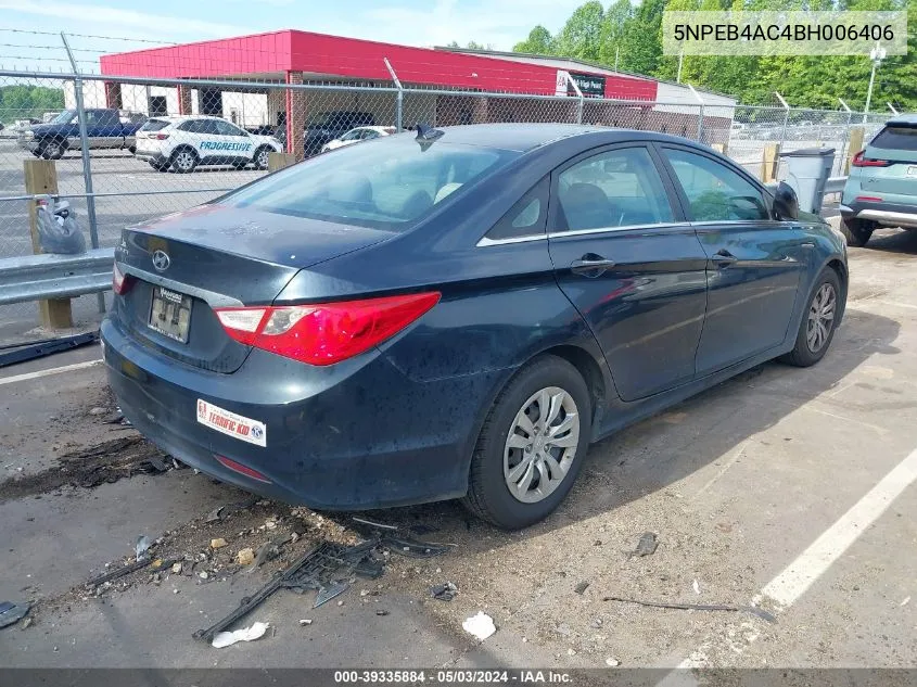 2011 Hyundai Sonata Gls VIN: 5NPEB4AC4BH006406 Lot: 39335884