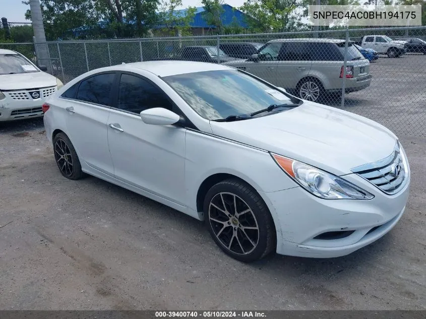 5NPEC4AC0BH194175 2011 Hyundai Sonata Se