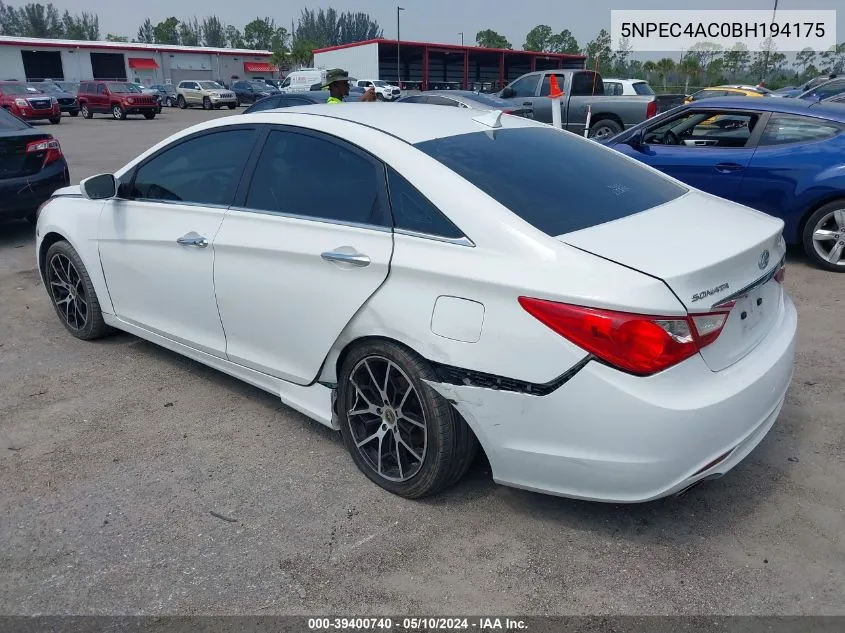 5NPEC4AC0BH194175 2011 Hyundai Sonata Se