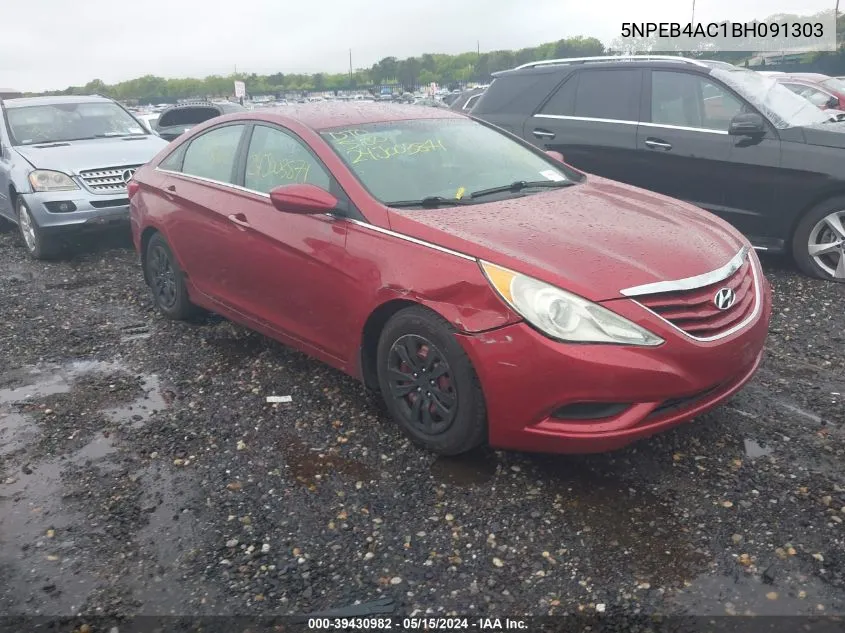 2011 Hyundai Sonata Gls VIN: 5NPEB4AC1BH091303 Lot: 39430982