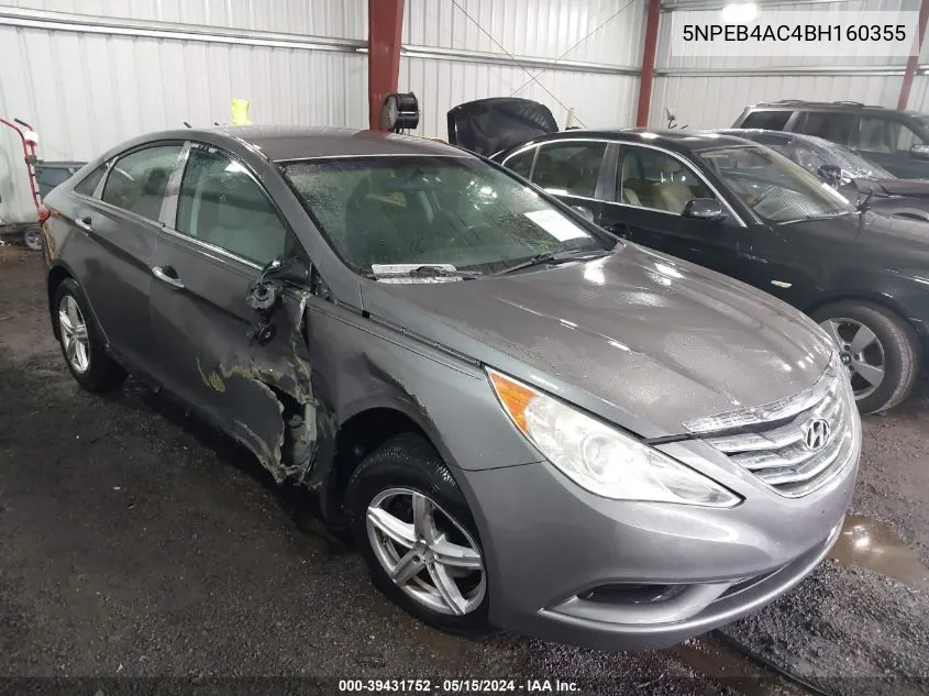 2011 Hyundai Sonata Gls VIN: 5NPEB4AC4BH160355 Lot: 39431752