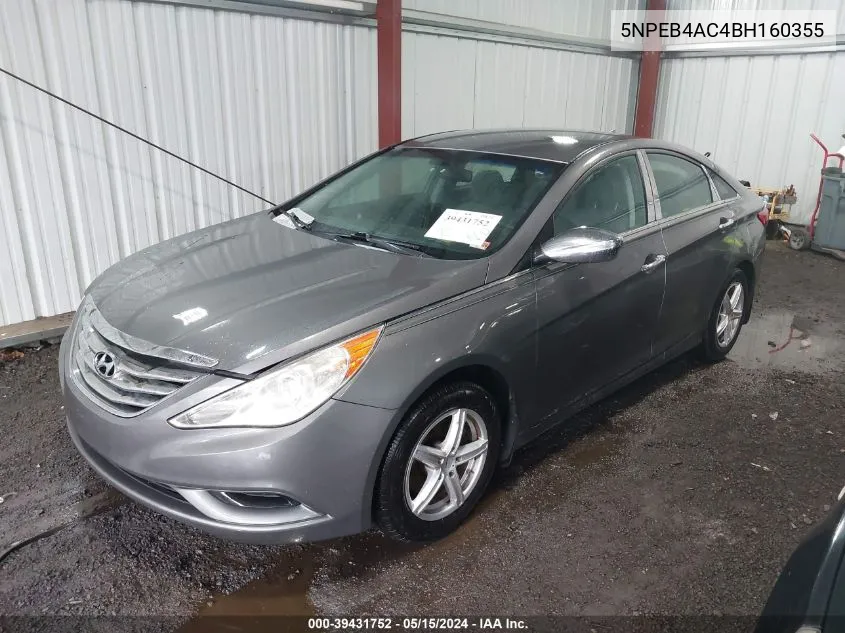 2011 Hyundai Sonata Gls VIN: 5NPEB4AC4BH160355 Lot: 39431752