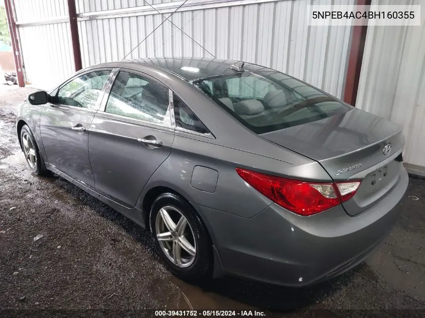 2011 Hyundai Sonata Gls VIN: 5NPEB4AC4BH160355 Lot: 39431752