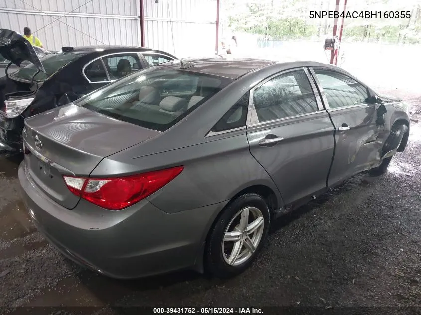 2011 Hyundai Sonata Gls VIN: 5NPEB4AC4BH160355 Lot: 39431752