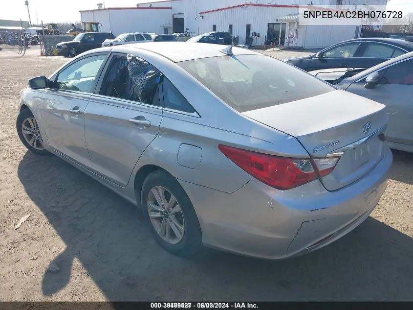 2011 Hyundai Sonata Gls VIN: 5NPEB4AC2BH076728 Lot: 39489527