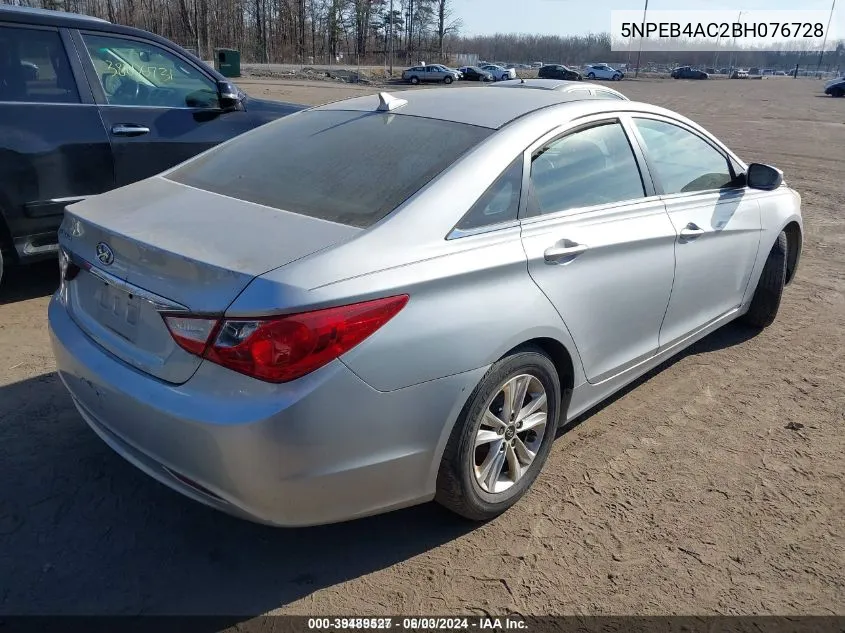 2011 Hyundai Sonata Gls VIN: 5NPEB4AC2BH076728 Lot: 39489527