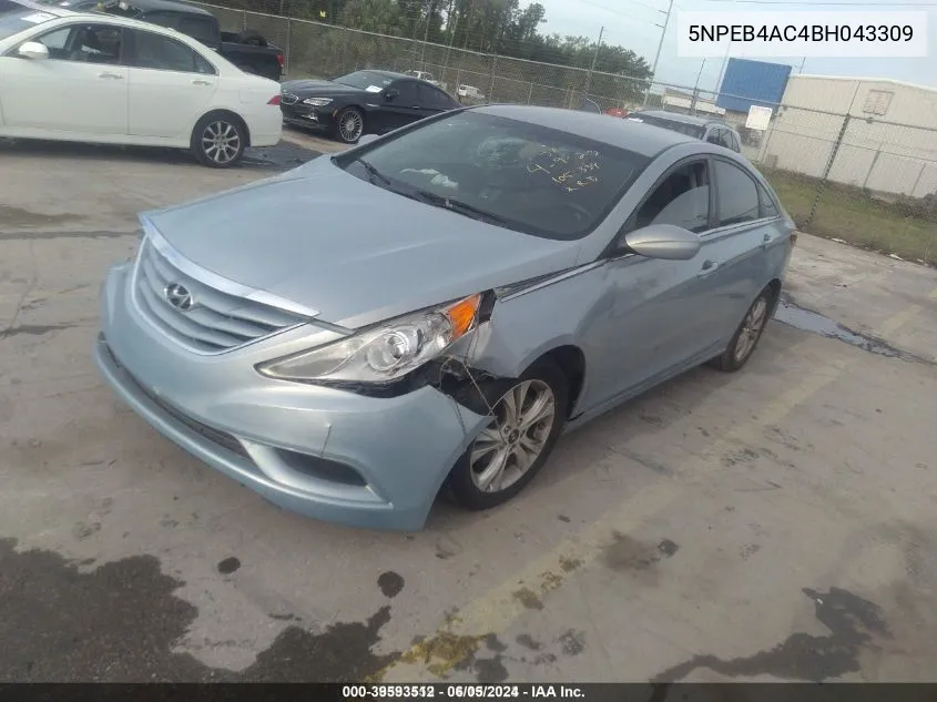 2011 Hyundai Sonata Gls VIN: 5NPEB4AC4BH043309 Lot: 39593512