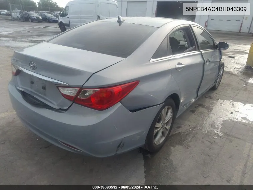 2011 Hyundai Sonata Gls VIN: 5NPEB4AC4BH043309 Lot: 39593512