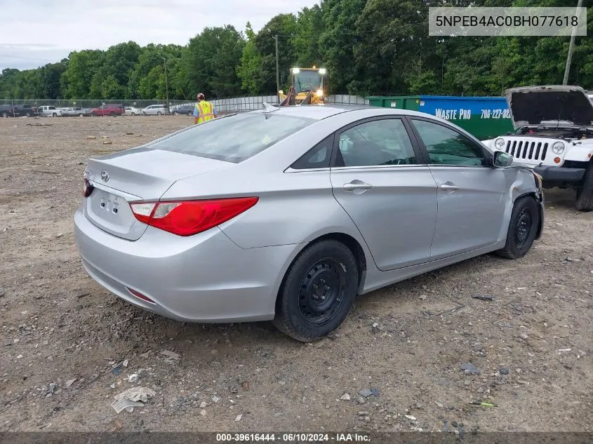 5NPEB4AC0BH077618 2011 Hyundai Sonata Gls