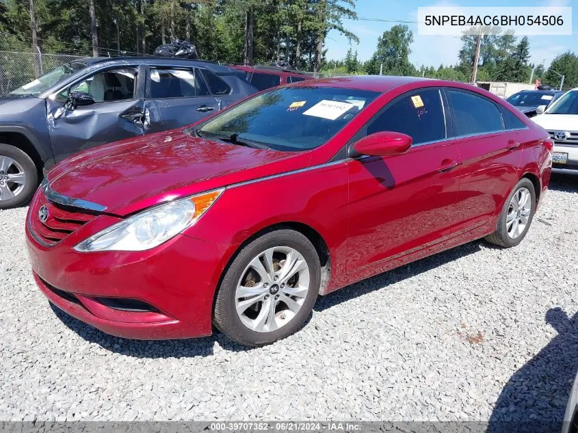 2011 Hyundai Sonata Gls VIN: 5NPEB4AC6BH054506 Lot: 39707352