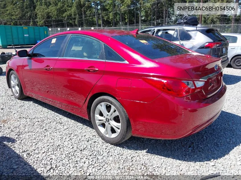 5NPEB4AC6BH054506 2011 Hyundai Sonata Gls