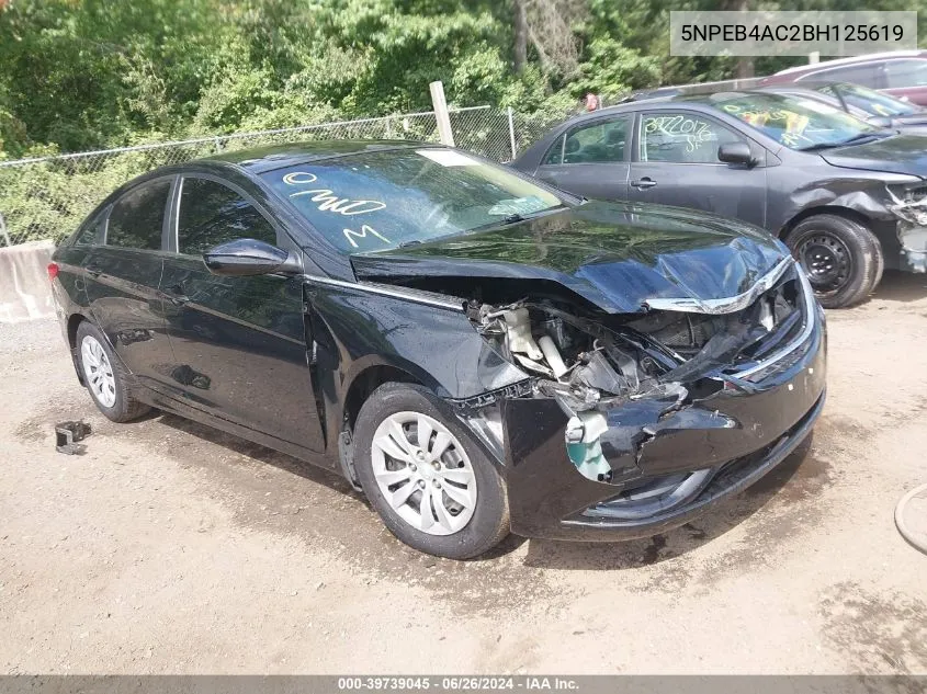 2011 Hyundai Sonata Gls VIN: 5NPEB4AC2BH125619 Lot: 39739045